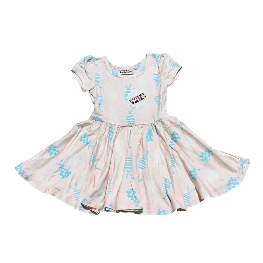 Dot Dot Smile Baby Size 12/24M Pink Bunny Rabbit Print Twirl Skirt NWT
